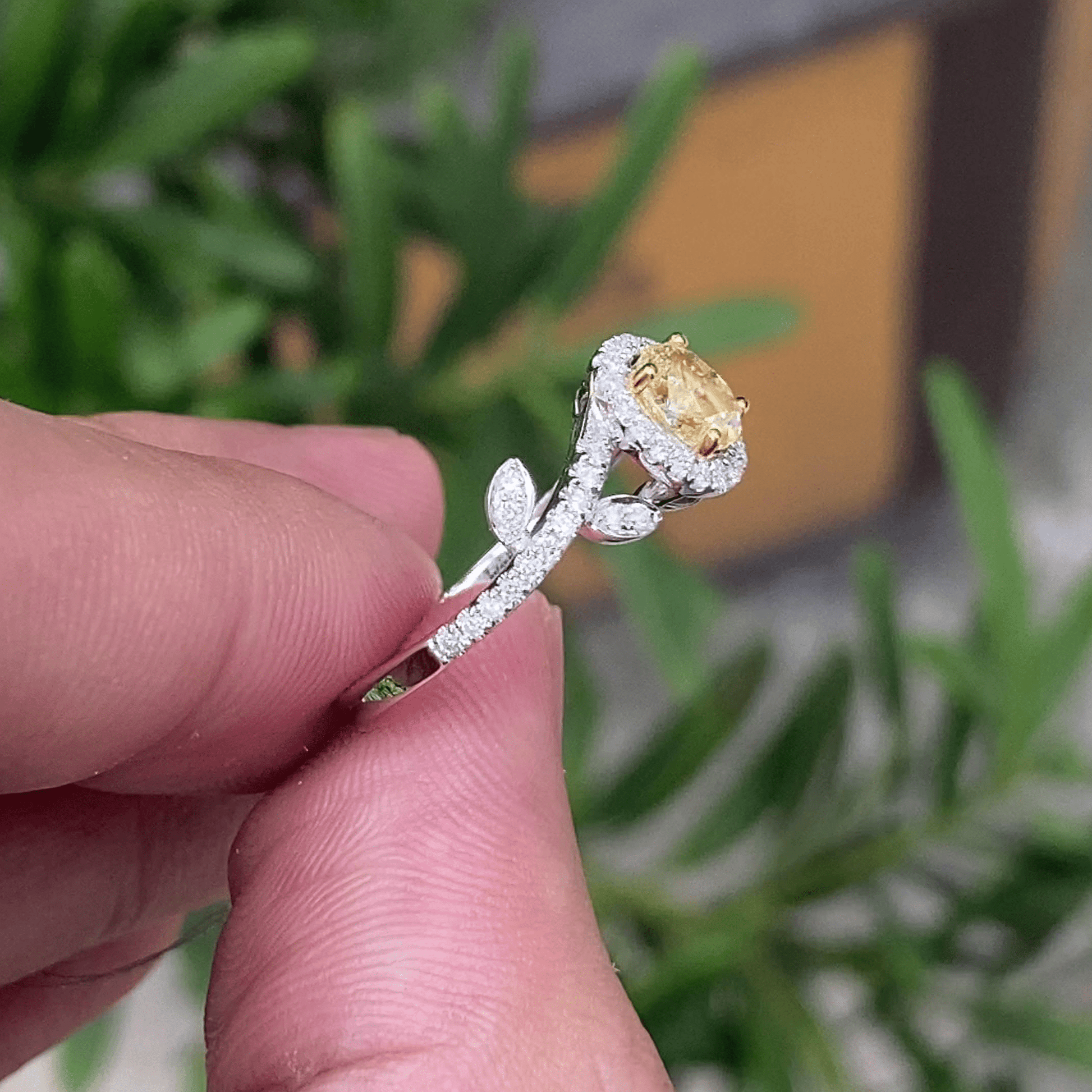 european jewelry solid real 18k gold natural yellow diamond wedding rings prices