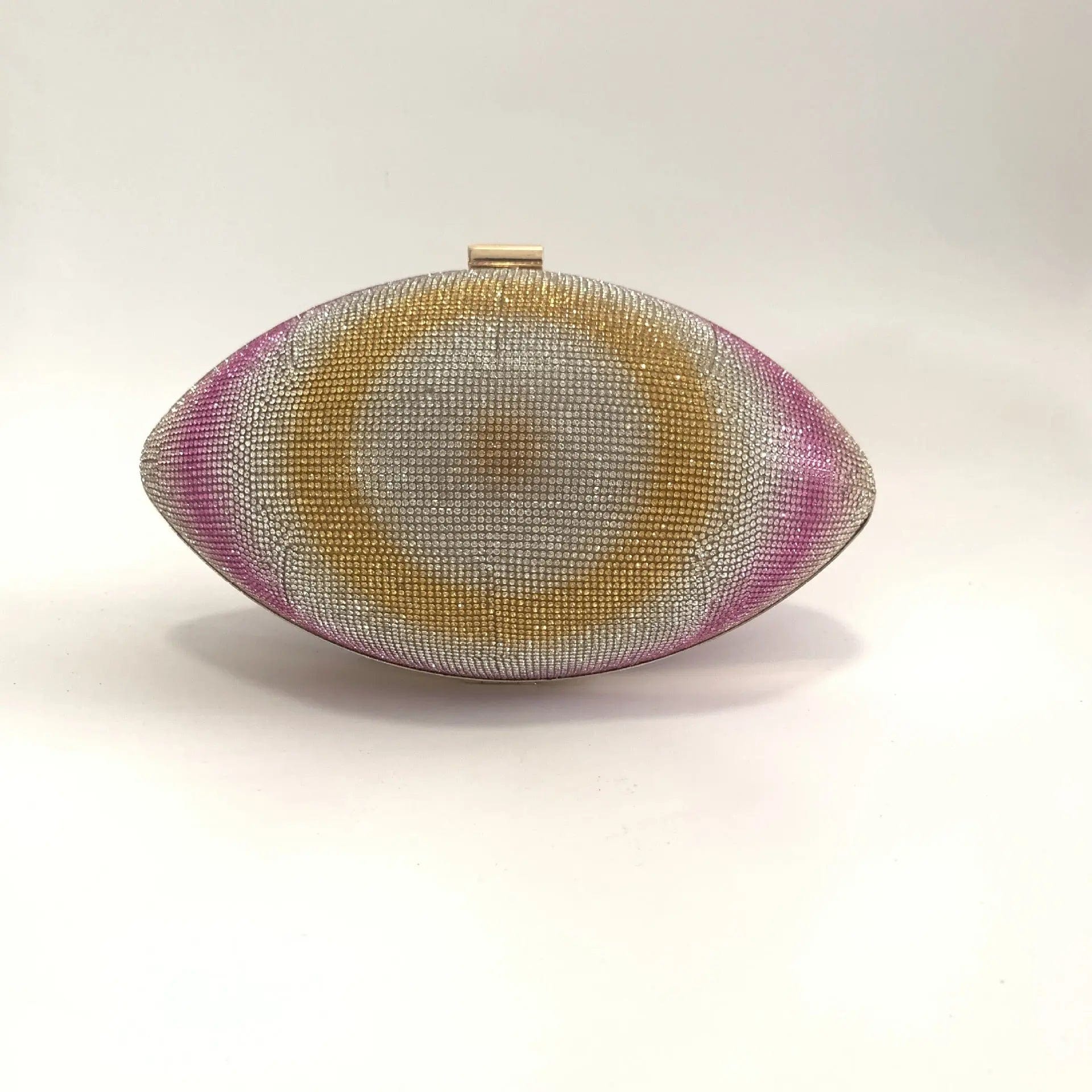 EV014 clear stock 20000pcs Rugby Ellipse Ball Clutch Purses for Women Evening Rhinestone Dinner Football Bag