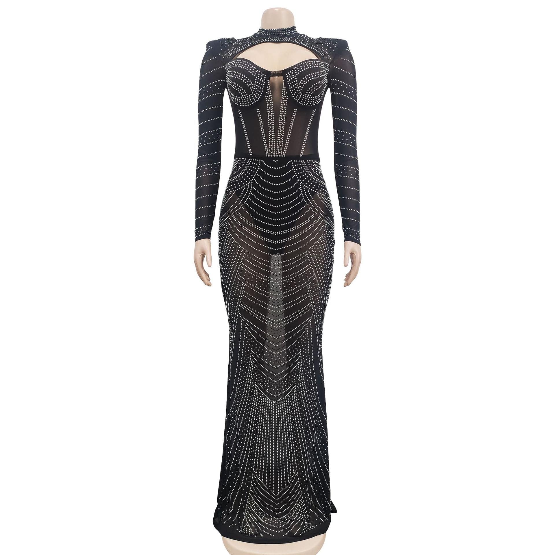 evening dress, prom 2023 Wholesale Women's Long Prom Dresses Evening Gowns Sexy Elegant Diamond Rhinestone Out Party Modest Bridesmaid Dresses