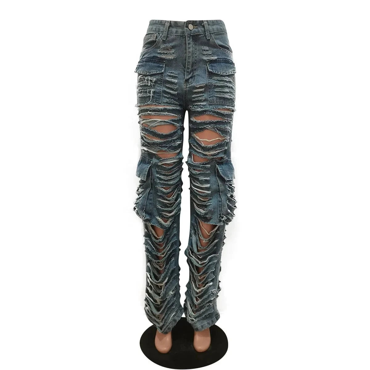 Extreme Ripped Cargo Jean Bold & Edgy