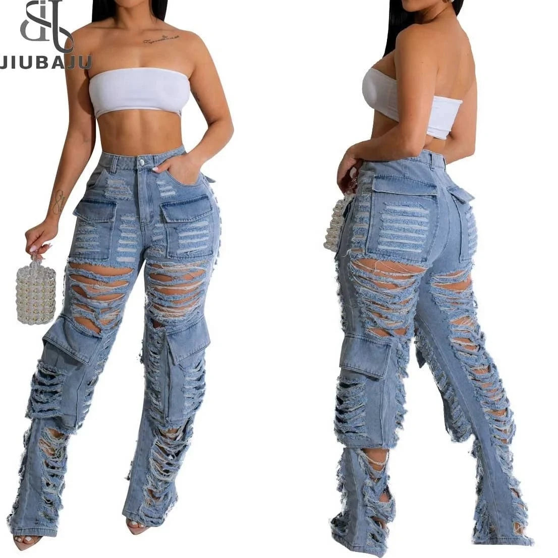 Extreme Ripped Cargo Jean Bold & Edgy