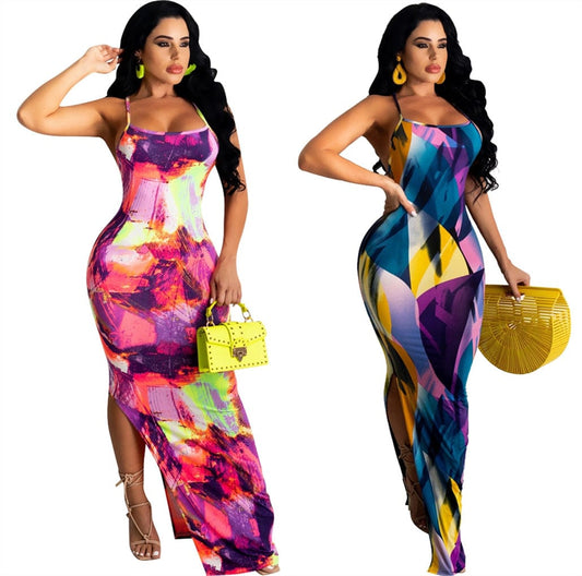 Factory 2023 NEW Women's Casual Sexy Summer Stripe Bodycon Long Maxi Dresses Floor Length Sleeveless Plus Size Sundresses