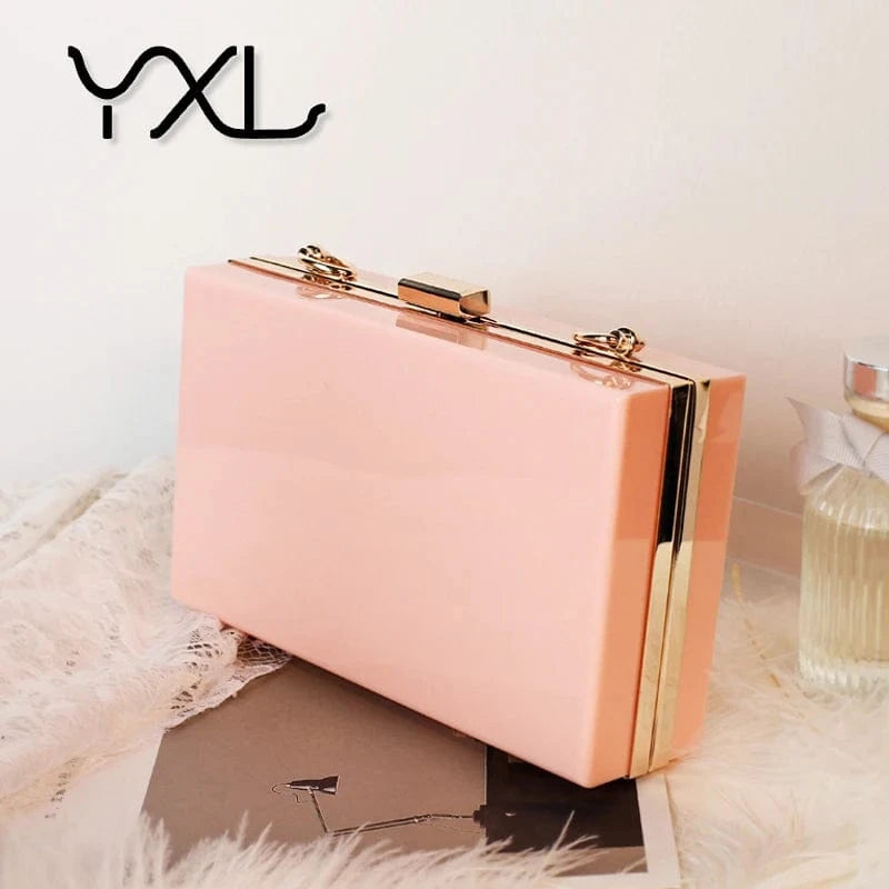 Factory direct sell cheap women stylish clear acrylic evening clutch bag