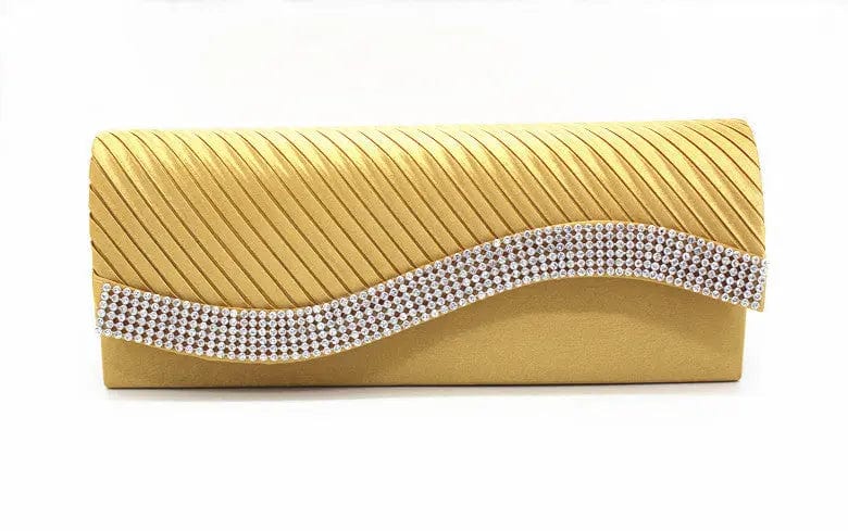 Factory Direct Supply Spot European And American Fashion Pleated Women's Clutches Dinner Envelope Evening Bags