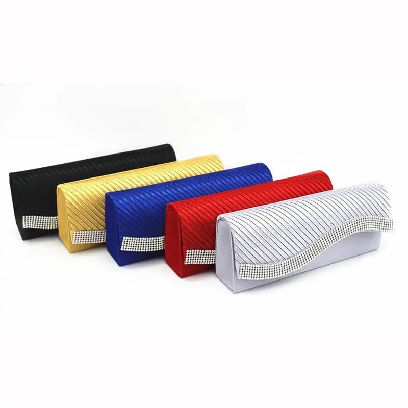 Factory Direct Supply Spot European And American Fashion Pleated Women's Clutches Dinner Envelope Evening Bags