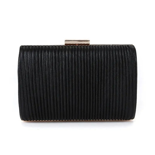 Factory direct wholesale brand new handmade pleated clutch bag PU fabric evening bag for party prom banquet