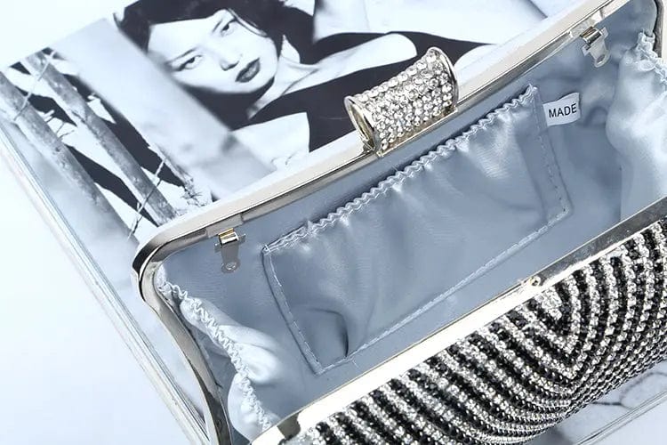 Factory direct wholesale handmade classic crystal clutch evening bag large space ladies clutches for party prom banquet wedding
