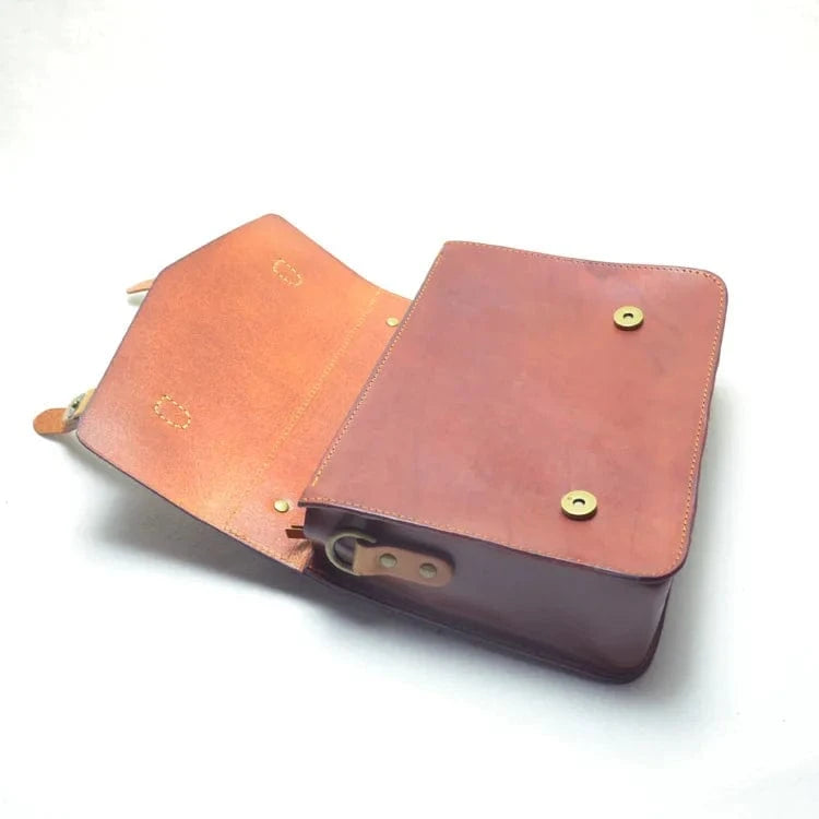 Factory Price Leather Ladies Messenger Bag Genuine Cowhide Leather Vintage  Messenger Bag For Women