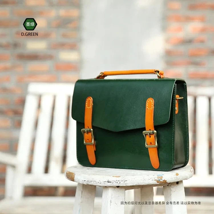 Factory Price Leather Ladies Messenger Bag Genuine Cowhide Leather Vintage  Messenger Bag For Women