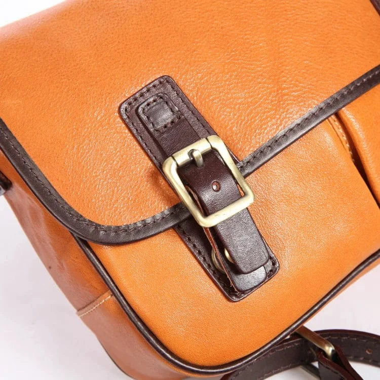 Factory Price Women's Leather Messenger Bag  Vintage Style Soft Genuine Cowhide Leather Messenger Bag
