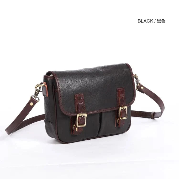 Factory Price Women's Leather Messenger Bag  Vintage Style Soft Genuine Cowhide Leather Messenger Bag