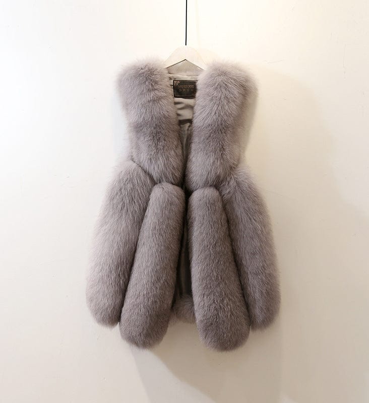 factory sale ladies fashion winter warm thicken jacket 4XL size faux fox fur with hood hot sale vet wholesale fur jacket