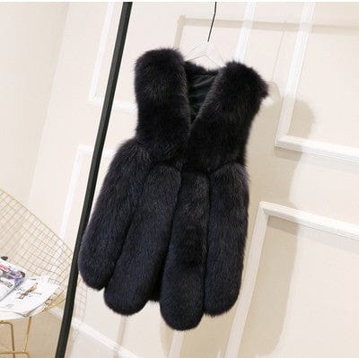 factory sale ladies fashion winter warm thicken jacket 4XL size faux fox fur with hood hot sale vet wholesale fur jacket