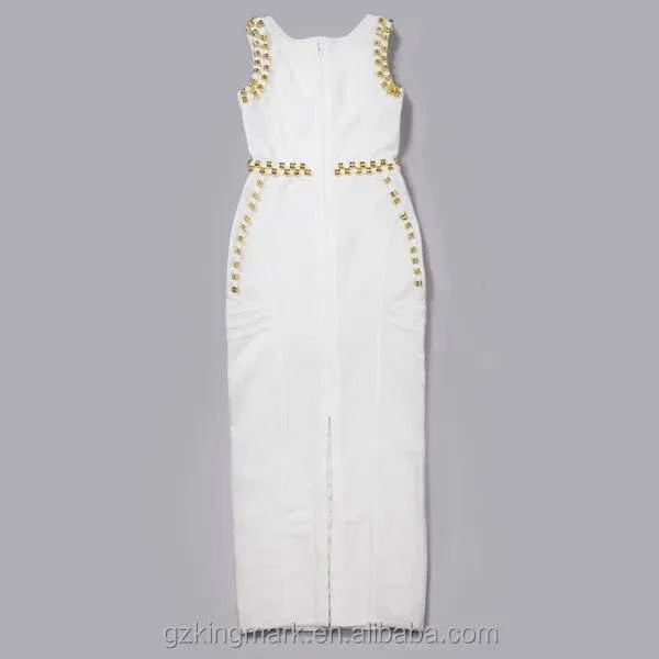 Factory Stock Beading Kim Kardashian Celebrity Bodycon Bandage Party Dresses