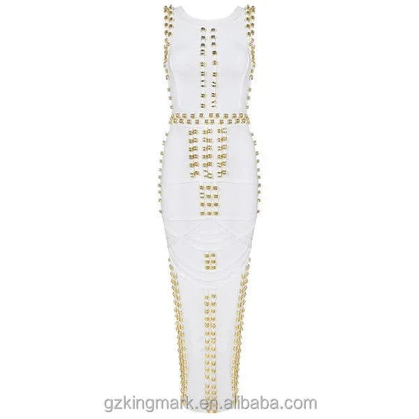 Factory Stock Beading Kim Kardashian Celebrity Bodycon Bandage Party Dresses