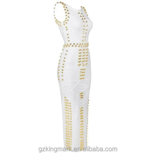 Factory Stock Beading Kim Kardashian Celebrity Bodycon Bandage Party Dresses