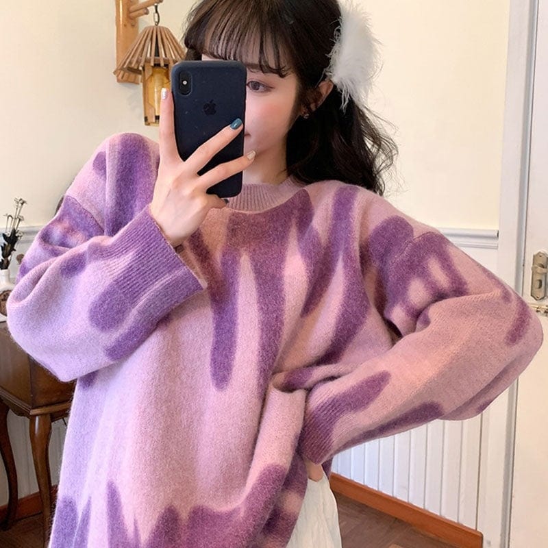 Factory Wholesale 2022 Classic Leopard Print Lazy Pullover Sweater Women Fall New Loose Printed