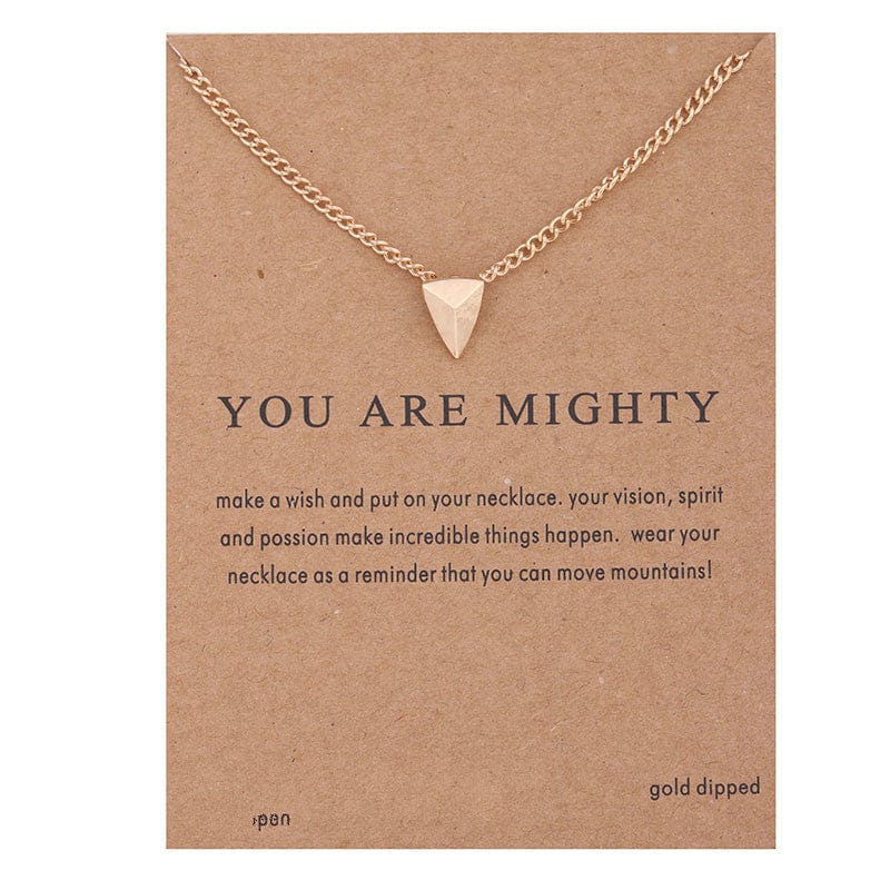 Factory Wholesale Cheap Chain Dainty Charm Lucky Best Wishes Gift for Mother's Day Gold Plated Thin Necklaces with wish card