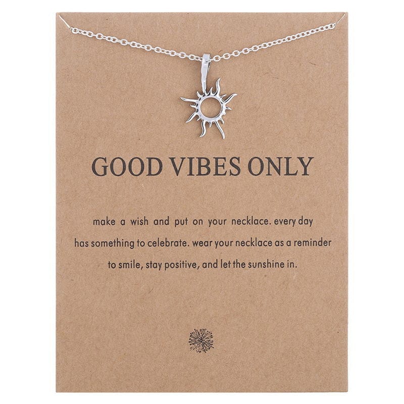 Factory Wholesale Cheap Chain Dainty Charm Lucky Best Wishes Gift for Mother's Day Gold Plated Thin Necklaces with wish card