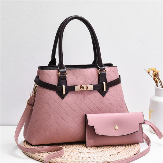 Factory wholesale custom-made new women hand bags  rhomboid lock decorative child mother bag cross body shoulder bag