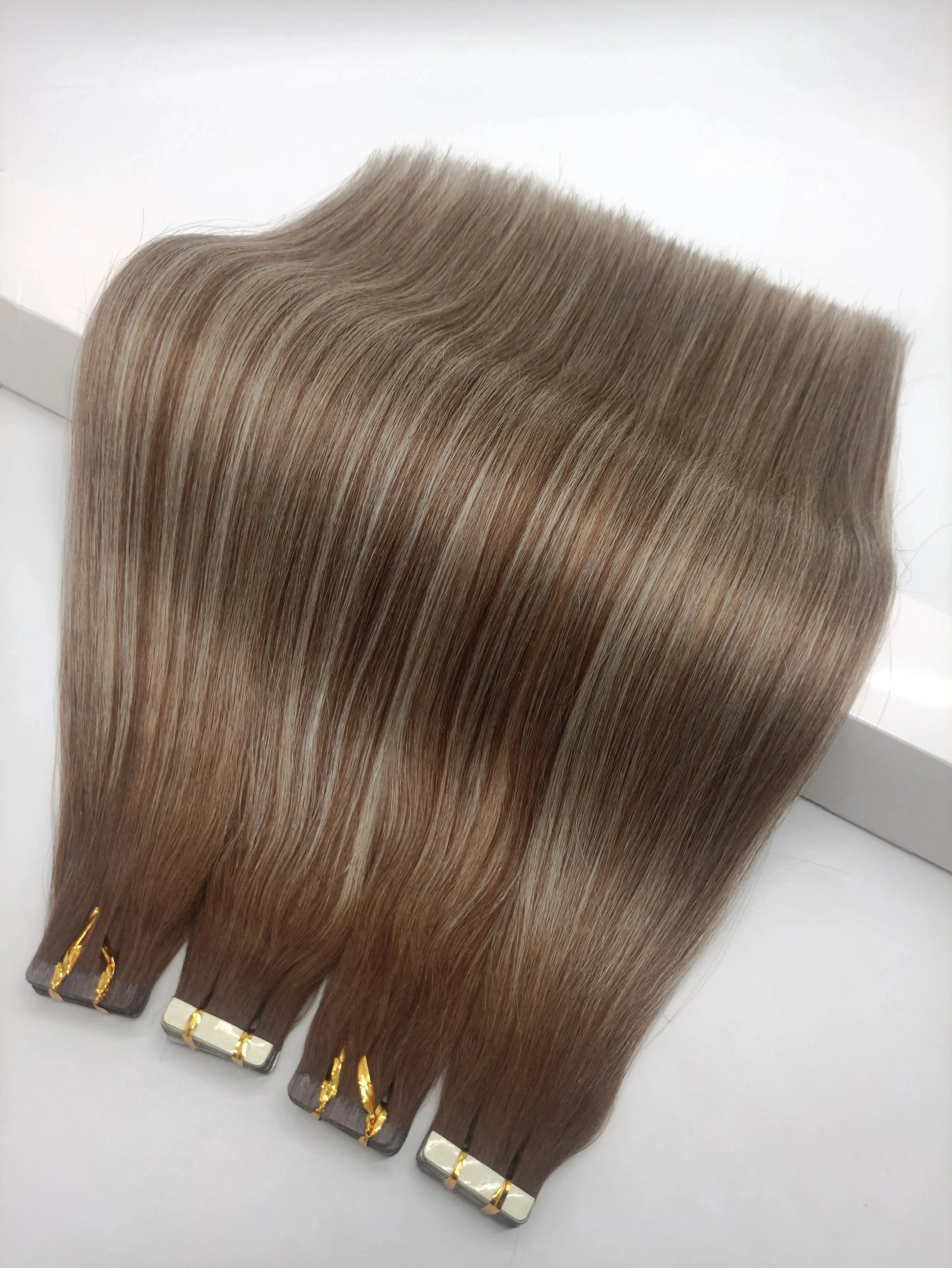 Factory wholesale double draw invisible tape in human hair extensions easy reuse 4~5 times tape hair extensions