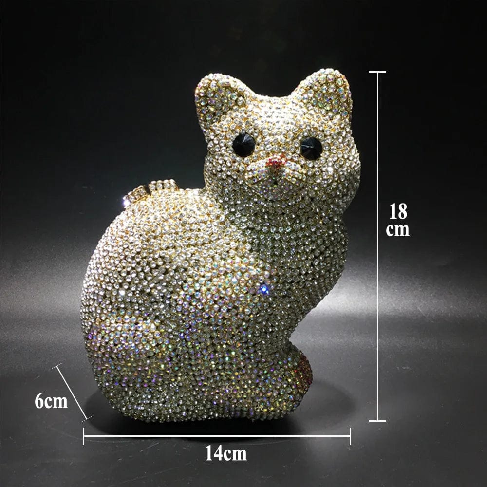 Factory Wholesale Price Rhinestone Bags Luxury Handbag Diamond Women Cat Handbags Purse Evening Crystal Bag