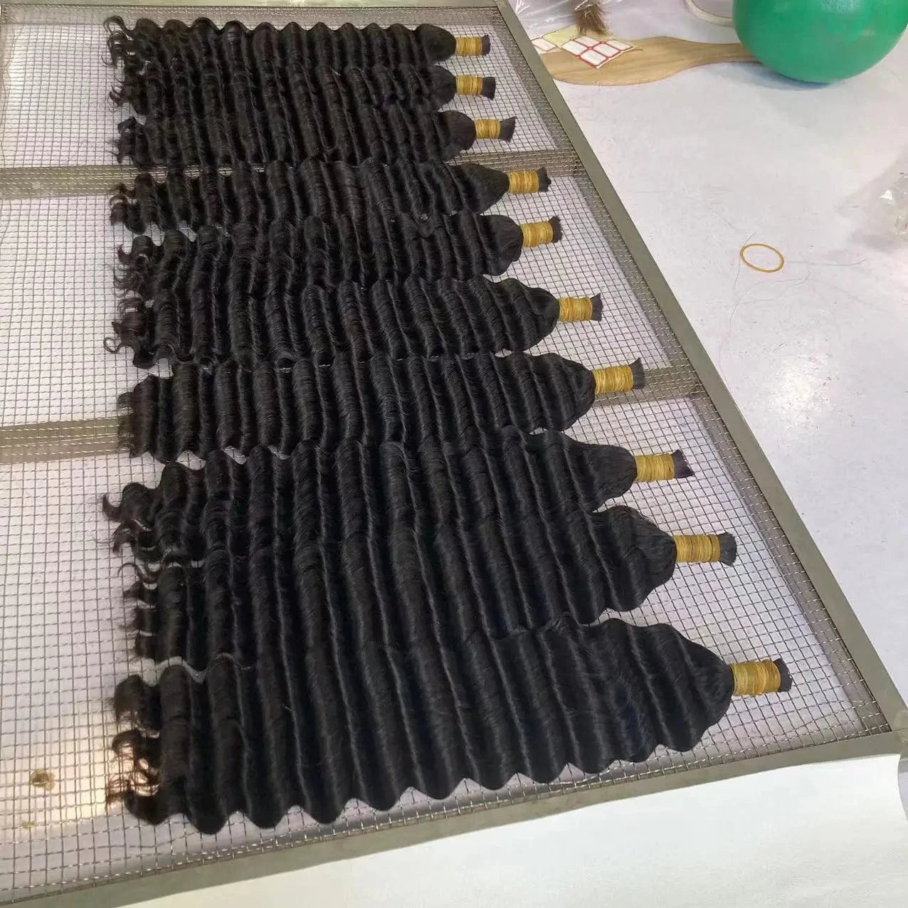 Factory wholesale remy virgin human hair bulks deep wave water wave double drawn bone straight bulk human hair for braiding hair