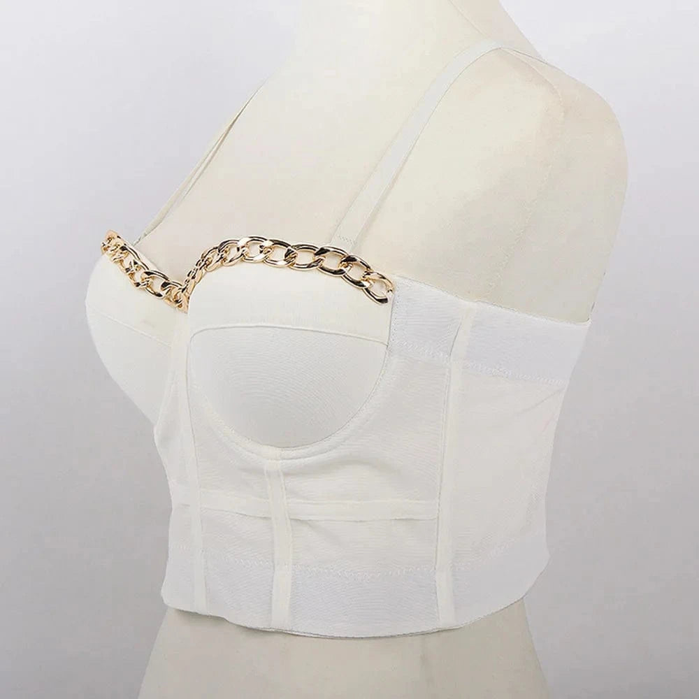 Factory wholesale sexy underwear chain bra women's tight top