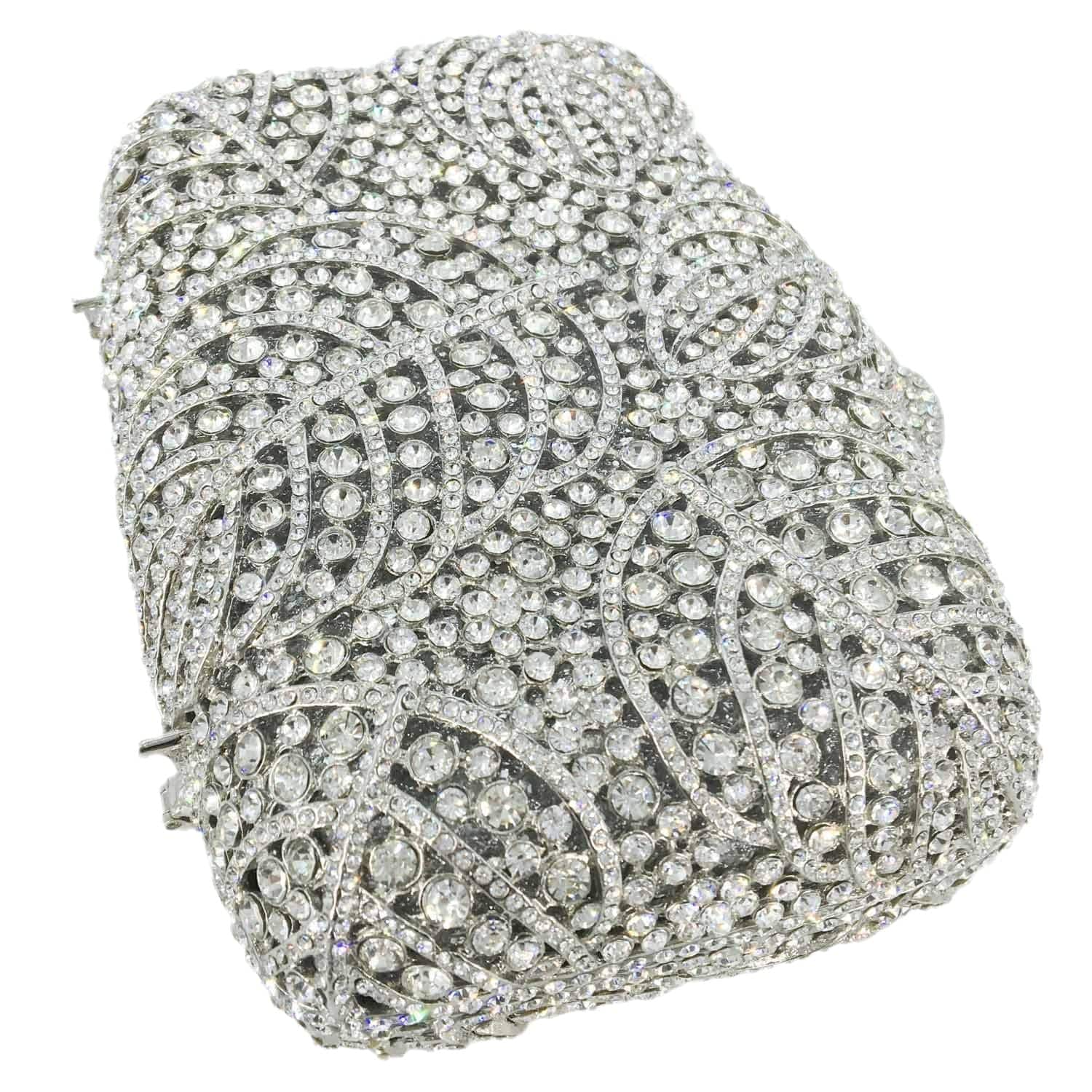 Factory Wholesales  Crystal Rhinestone Clutch Bag for Formal Party Evening Handbag Jewel Box Minaudere Dress Purse