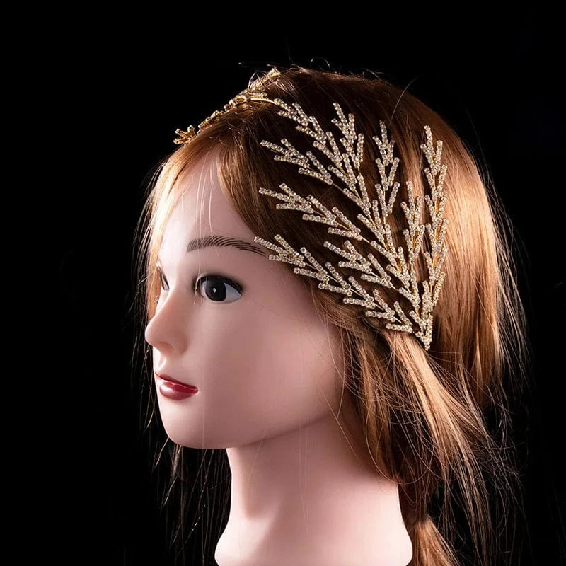 Fairy European Bridal Accessories Wedding Rhinestone Hair Hoop Jewelry Handmade Micro Pave Diamond Crystal Princess Tiara