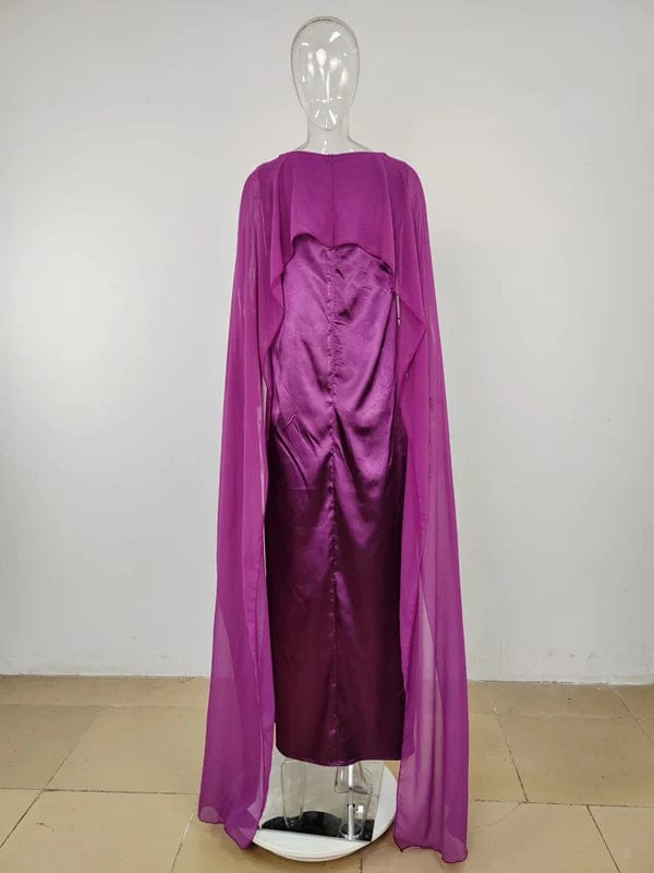 Fall 2023 Muslim Women Vintage Fashion Clock Long Sleeve Loose Robe Ladies Casual Party Evening Chiffon Long Maxi Dress Vestidos