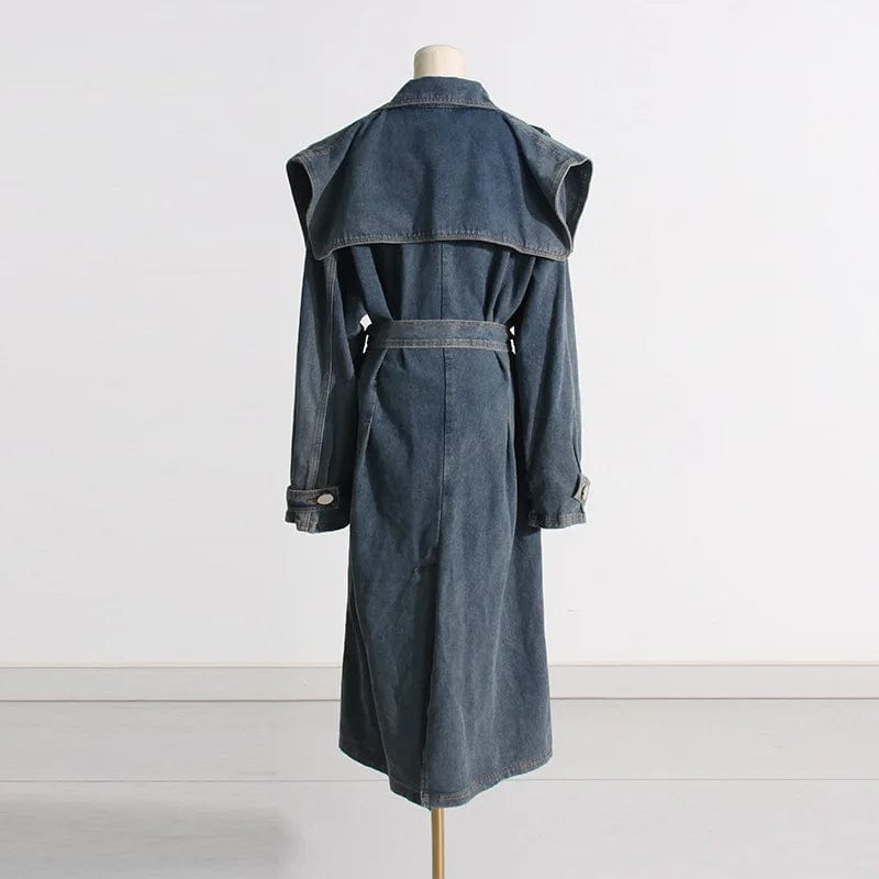 Fall 2023 new arrivals collection women fashion denim  women's trench coats long coat