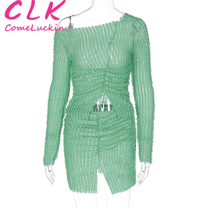 Fall 2023 Solid Off The Shoulder Elegant High Waist Crop Top Slit Mini Skirt Women'S Sets Summer Party Club Evening Clothes