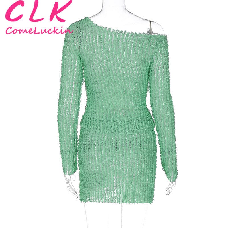 Fall 2023 Solid Off The Shoulder Elegant High Waist Crop Top Slit Mini Skirt Women'S Sets Summer Party Club Evening Clothes