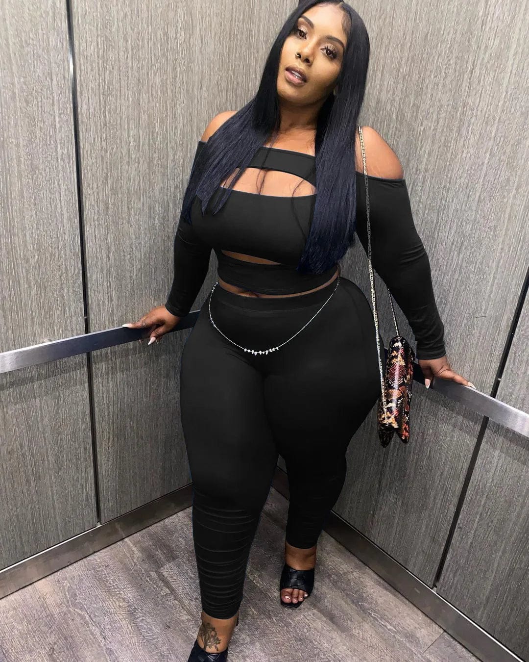 Fall boutique matching sets women sexy plus size casual outfit two piece set