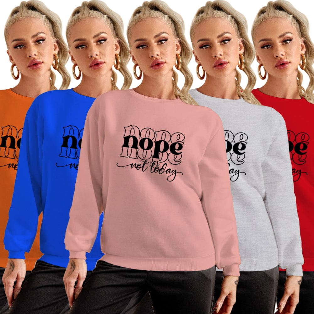 Fall Clothing For Women Women Loose Offset Pyrography Sweatshirt