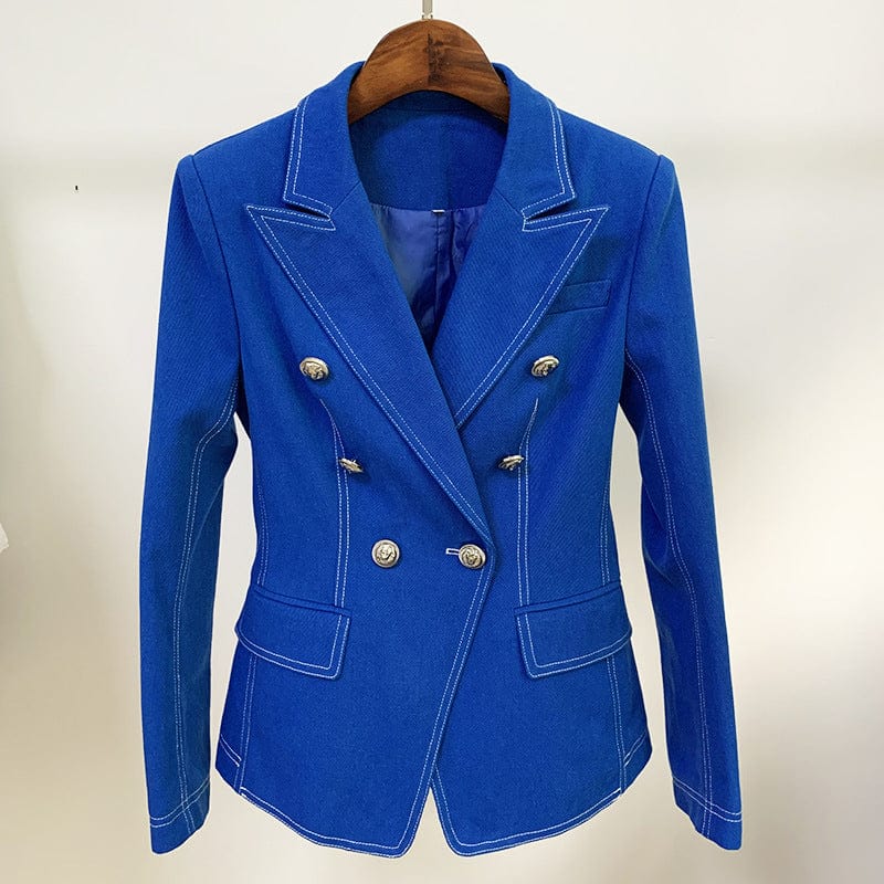 Fall High Quality Jeans Jacket For Women Blazer Slim Blazers Ladies Women Casual Denim Ladies Suit