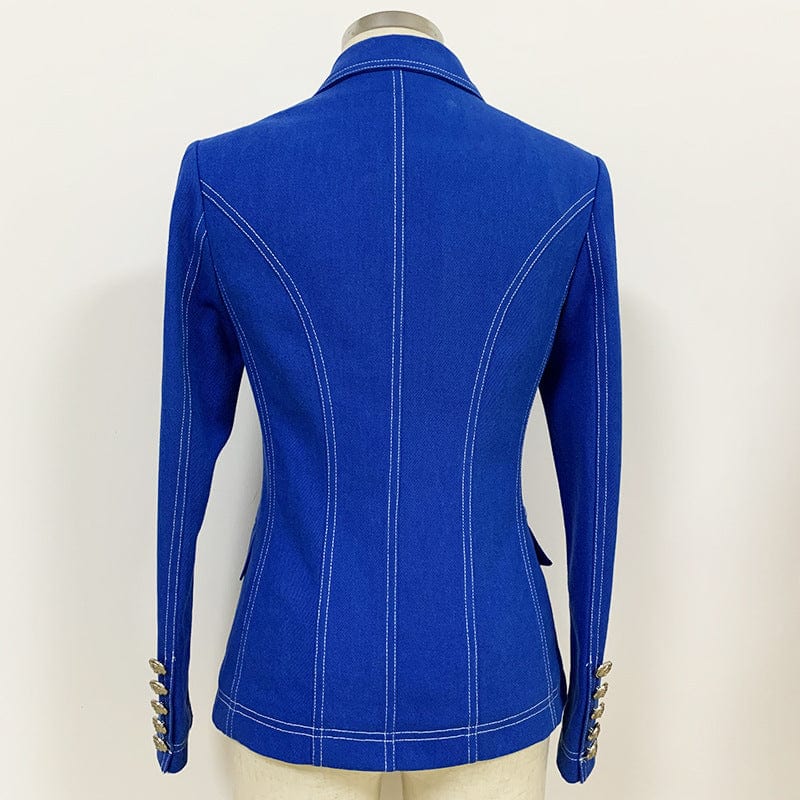 Fall High Quality Jeans Jacket For Women Blazer Slim Blazers Ladies Women Casual Denim Ladies Suit