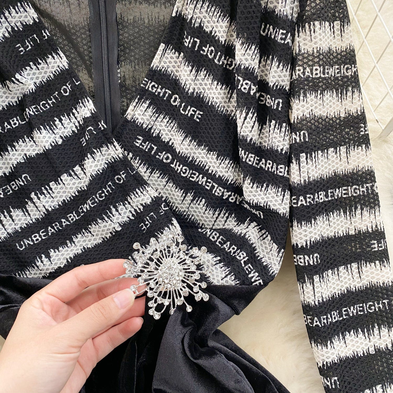 Fall Romantic Slit Sheath Midi Dress For Women Empire Patchwork Mesh Dresses Ladies Elegant Dresses Clothes Women