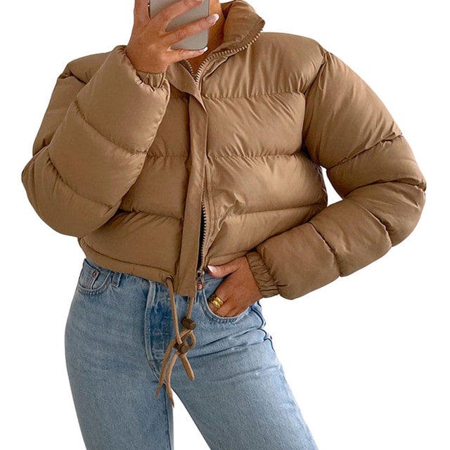Fall Winter Clothes for Women  2023 Luxury Warm Puffer Jacket Cropped Coat y2k Hot Padding Short Down Coat New crop top jacket