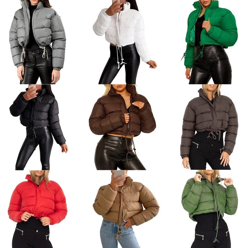 Fall Winter Clothes for Women  2023 Luxury Warm Puffer Jacket Cropped Coat y2k Hot Padding Short Down Coat New crop top jacket