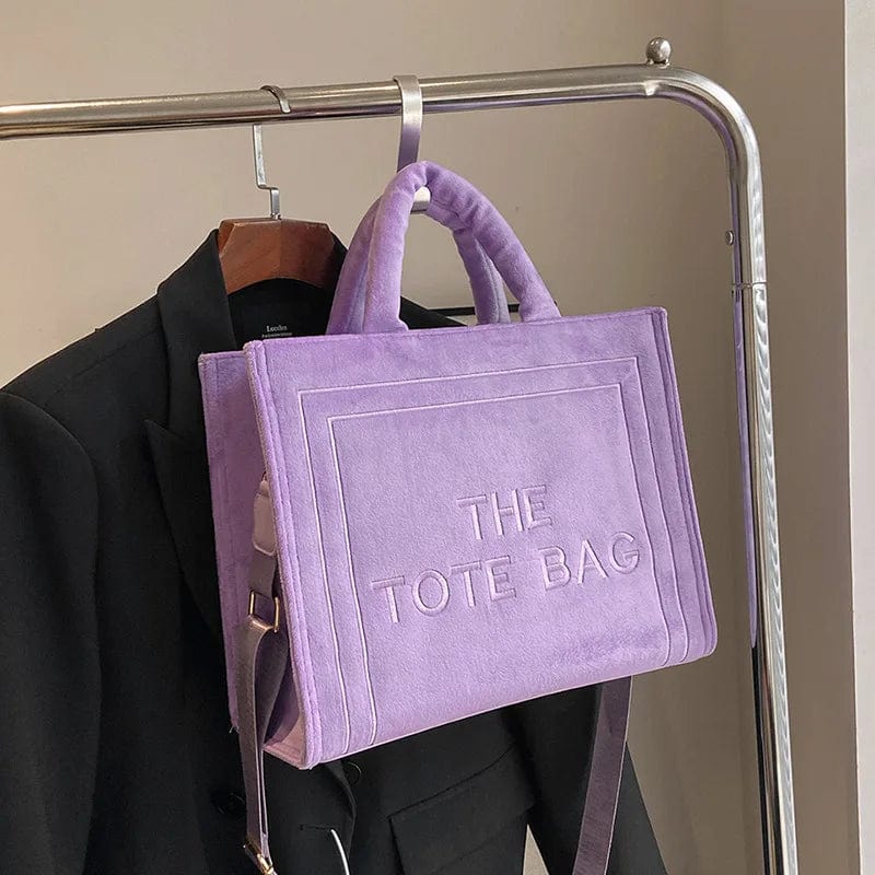 Fall Winter Designer Ladies Large Suede Casual Tote Bags Luxury Velvet Branded The Tote Bags 2022 Ins Fashion Shoulder Purses