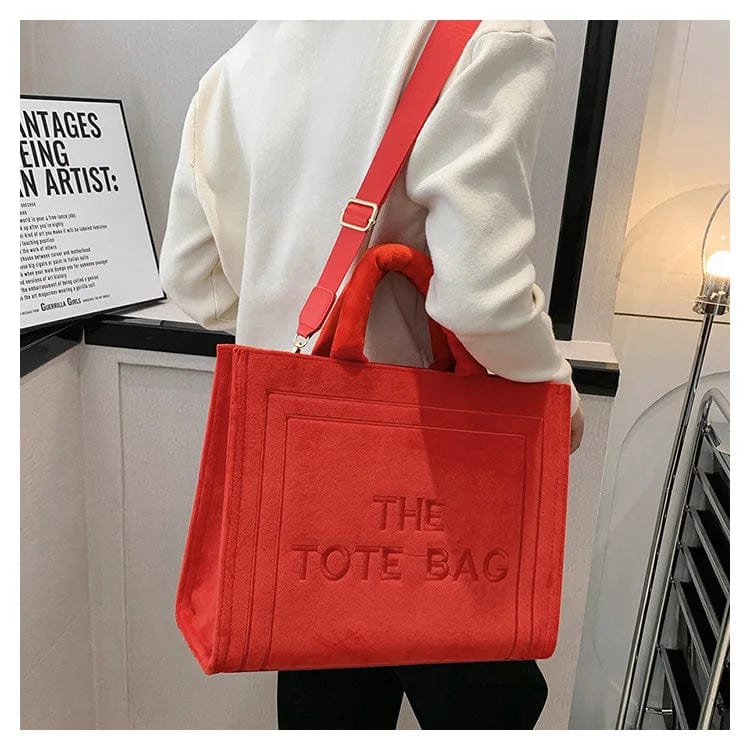 Fall Winter Designer Ladies Large Suede Casual Tote Bags Luxury Velvet Branded The Tote Bags 2022 Ins Fashion Shoulder Purses