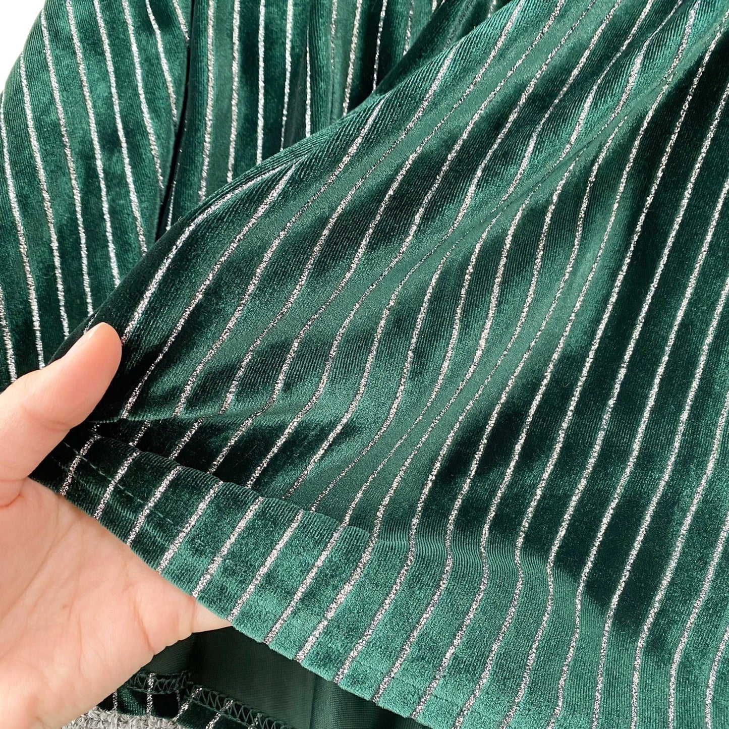 Fall Winter Fashion High-End Elegant Waist Drop Sequin Velvet Dress