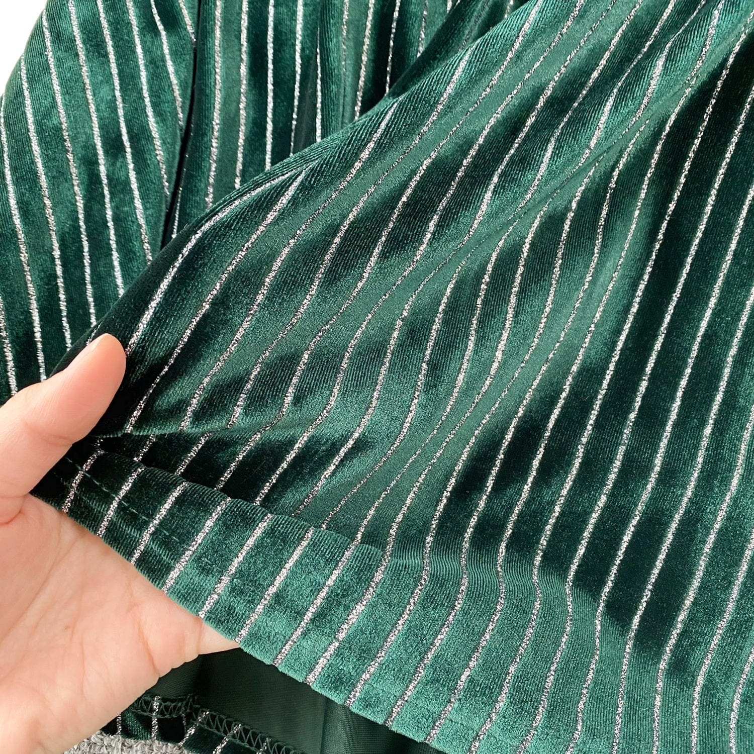 Fall Winter Fashion High-End Elegant Waist Drop Sequin Velvet Dress