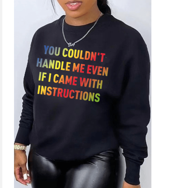 Fall winter high quality fashion women long sleeve crew neck oversized sweatshirt