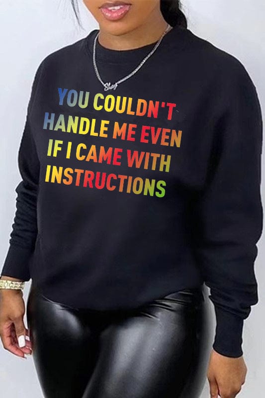 Fall winter high quality fashion women long sleeve crew neck oversized sweatshirt