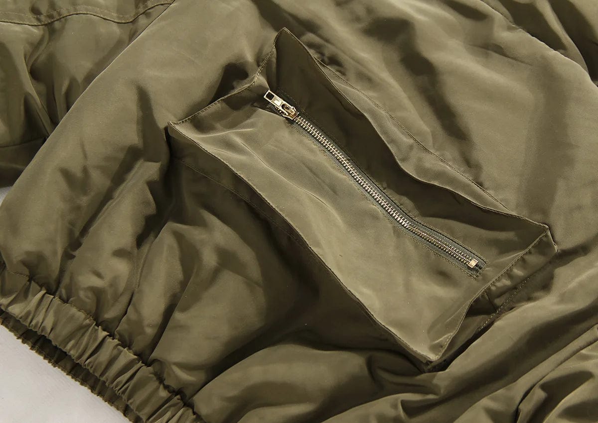 Fall Winter Ladies Zipper Crop Puffer Coat Jacket With Mini Cargo Skirts Sets Women Sexy 2 Piece Outfit