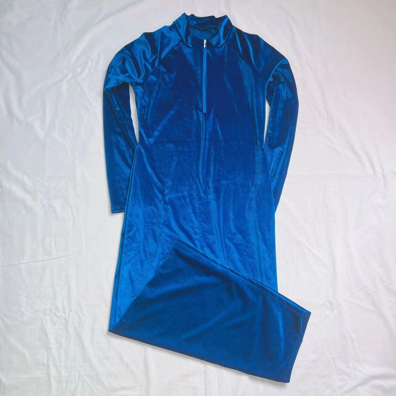 Fall Winter Velour Long Sleeve Solid Shirt Dress Bodycon Velvet Dress Women