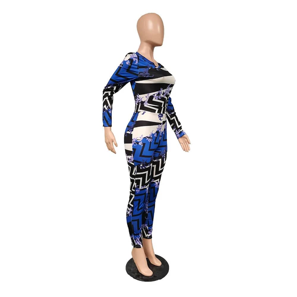 Fall Winter Zipper High Waist Long Sleeve Ladies Rompers Stretch Sexy Bodycon Womens One Piece Jumpsuits Playsuits